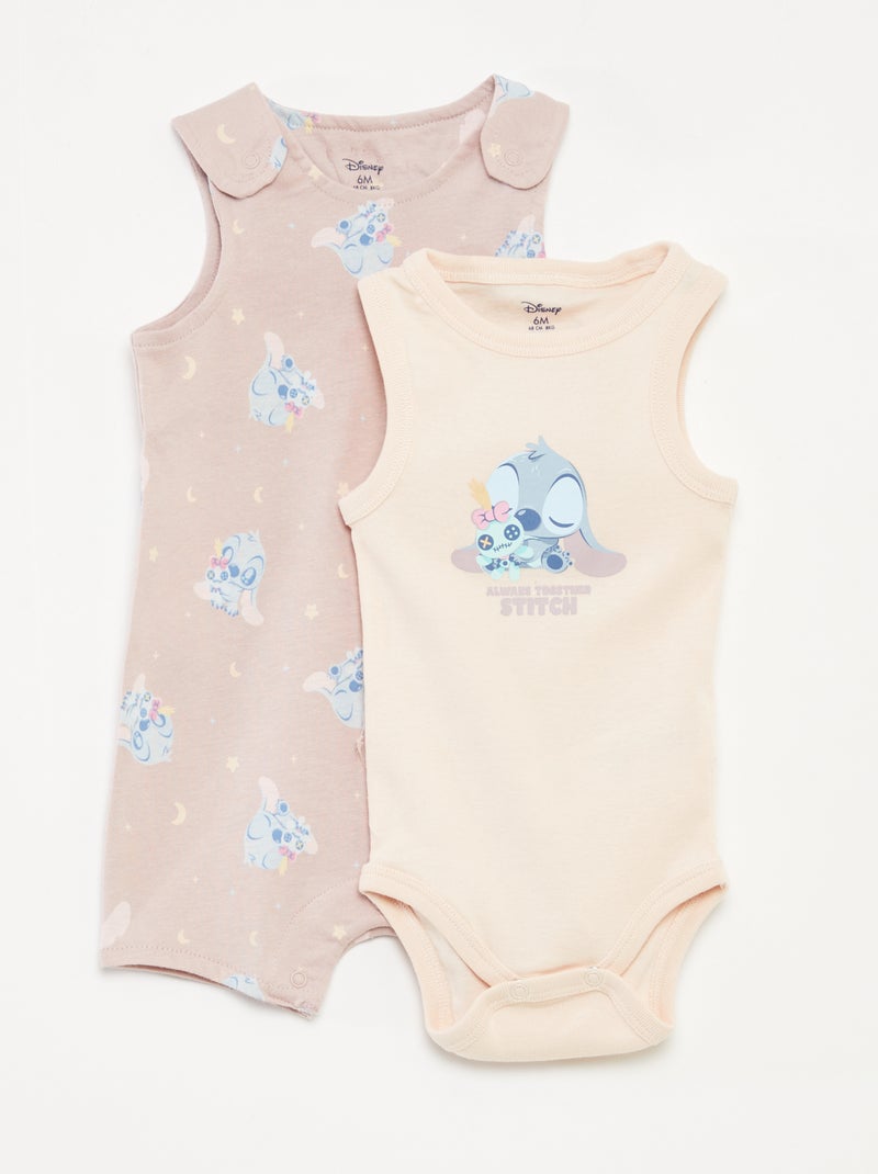 Completo pagliaccetto + body 'Disney' - 2 pezzi ROSA - Kiabi