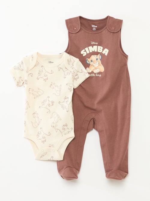 Completo pagliaccetto + body 'Simba' 'Disney' - 2 pezzi - Kiabi