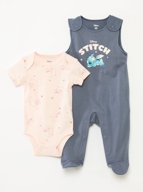Completo pagliaccetto + body 'Stitch' 'Disney' - 2 pezzi - Kiabi