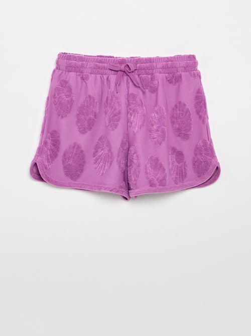 Completo pantaloncini + T-shirt con dettagli in maglia bouclé - Kiabi