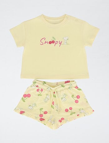 Completo pantaloncini + T-shirt 'Snoopy'