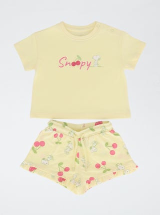Completo pantaloncini + T-shirt 'Snoopy'