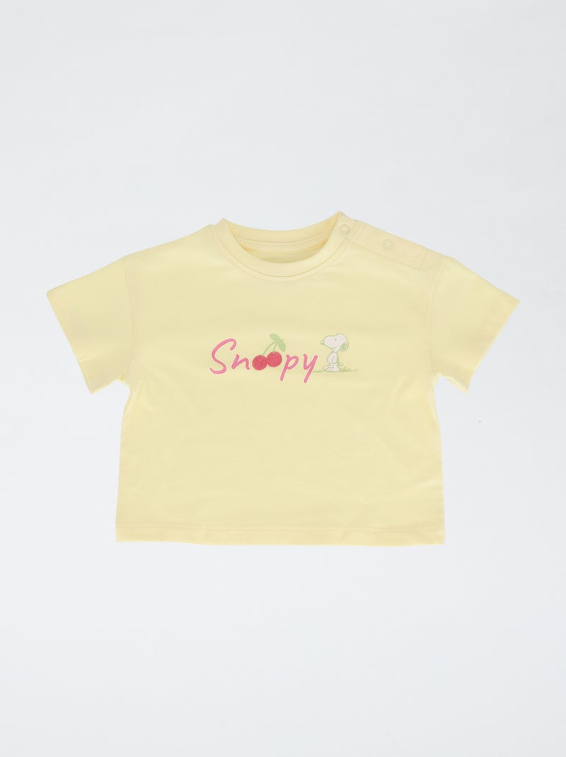 Completo pantaloncini + T-shirt 'Snoopy' Giallo - Kiabi