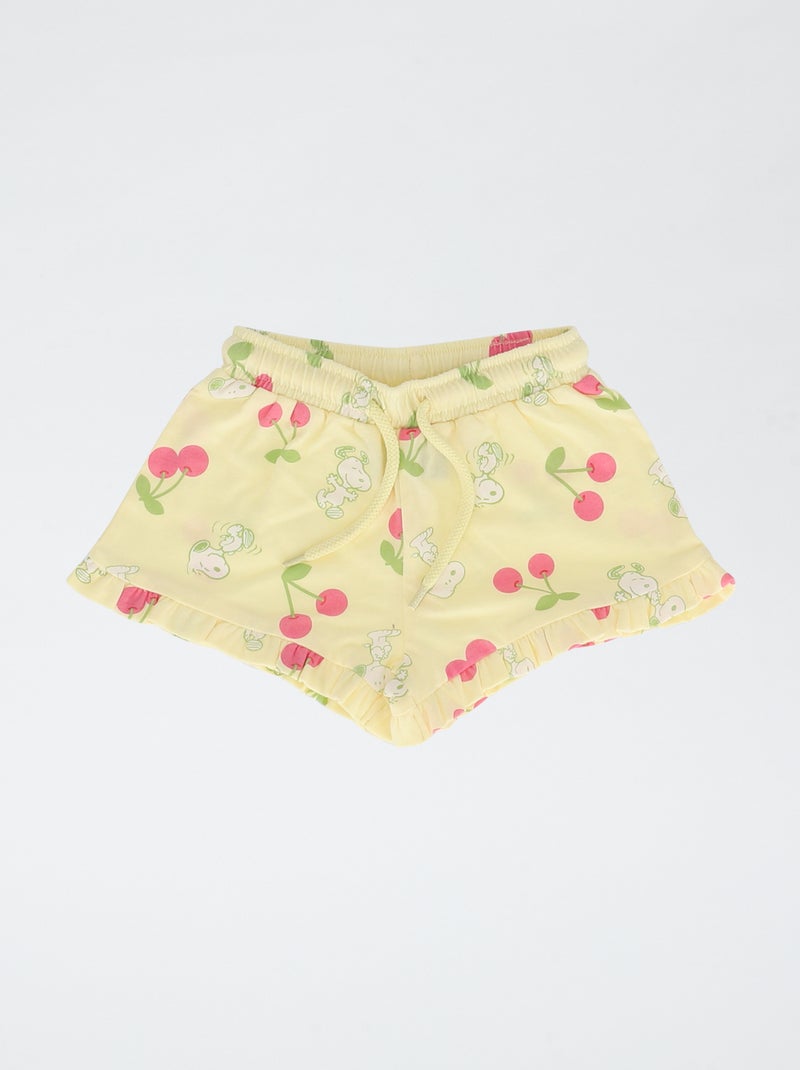 Completo pantaloncini + T-shirt 'Snoopy' Giallo - Kiabi