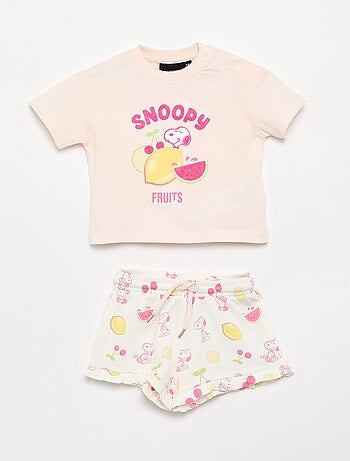Completo pantaloncini + T-shirt 'Snoopy'