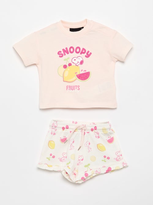 Completo pantaloncini + T-shirt 'Snoopy' - Kiabi
