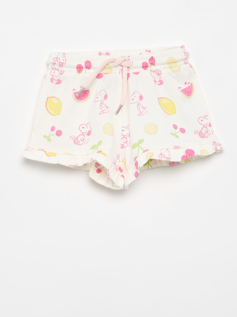 Completo pantaloncini + T-shirt 'Snoopy' Rosa - Kiabi
