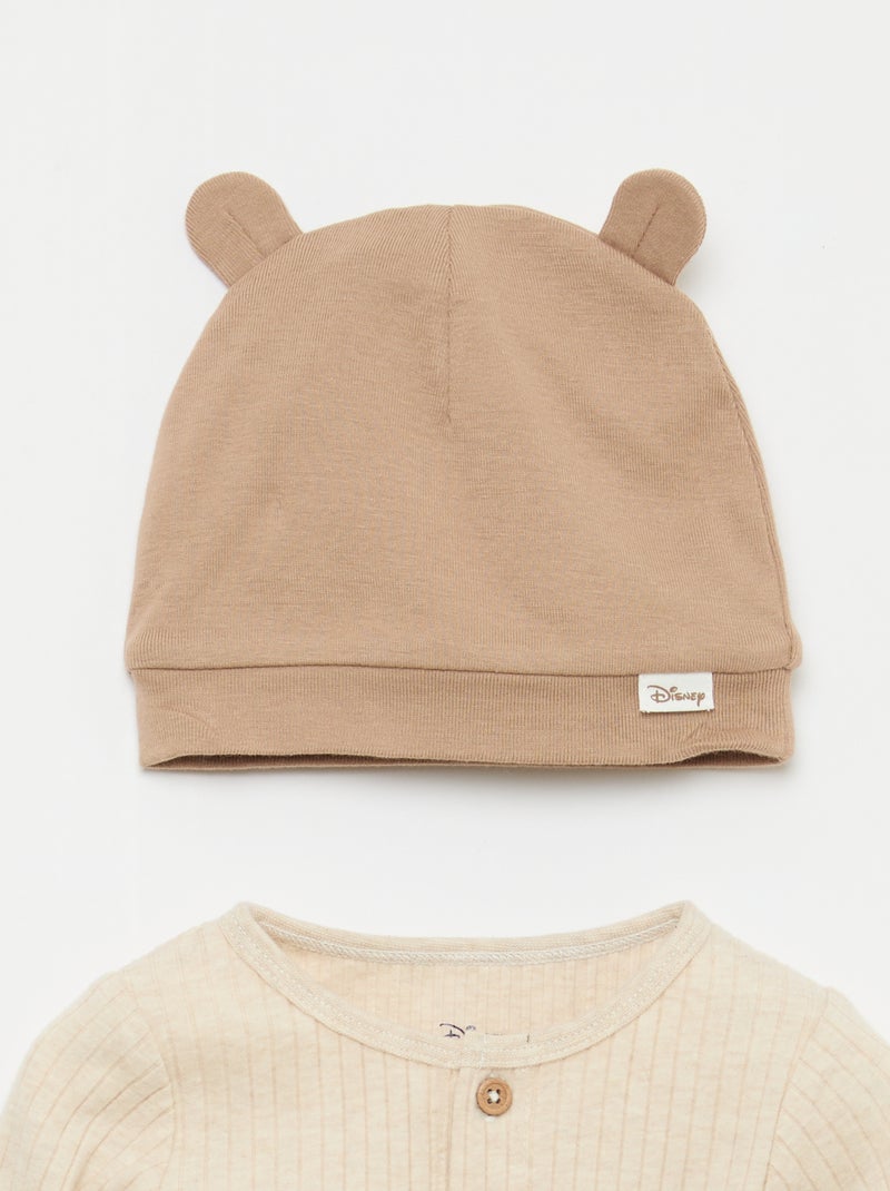Completo pantalone + body + cappellino 'Simba' - 3 pezzi Beige - Kiabi