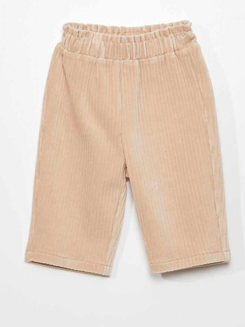 Completo pantaloni in velluto + calzini - 2 pezzi BEIGE - Kiabi