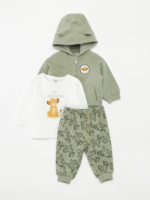Completo pantaloni + t-shirt + felpa con cappuccio 'Simba' - 3 pezzi - Kiabi