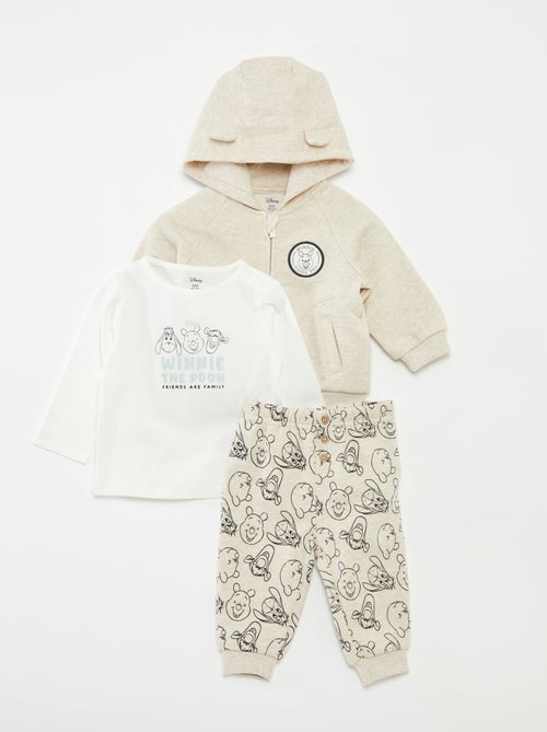 Completo pantaloni + t-shirt + felpa con cappuccio 'Winnie' - 3 pezzi - Kiabi