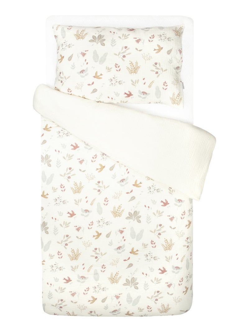 Completo per lettino reversibile in garza di cotone | sevira kids | sevira kids Ecru - Kiabi