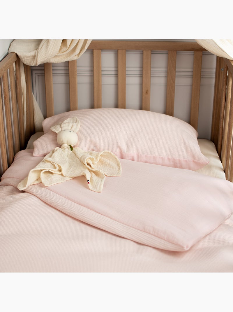 Completo per lettino reversibile in garza di cotone | sevira kids | sevira kids Rosa - Kiabi