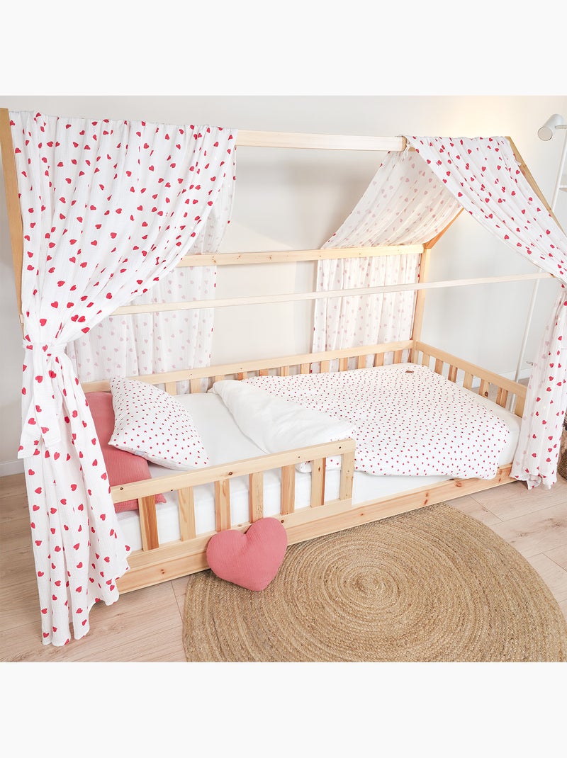 Completo per lettino reversibile in garza di cotone | sevira kids | sevira kids Rosso - Kiabi
