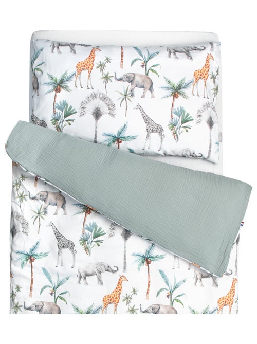Completo per lettino reversibile in garza di cotone | sevira kids | sevira kids - Kiabi