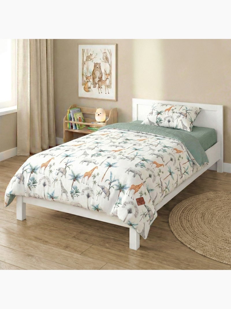 Completo per lettino reversibile in garza di cotone | sevira kids | sevira kids Verde - Kiabi