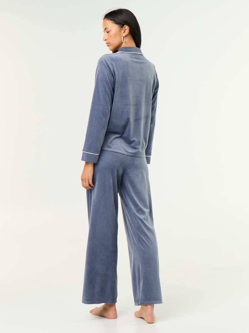 Completo pigiama 2 pezzi - Camicia + pantalone Grigio - Kiabi