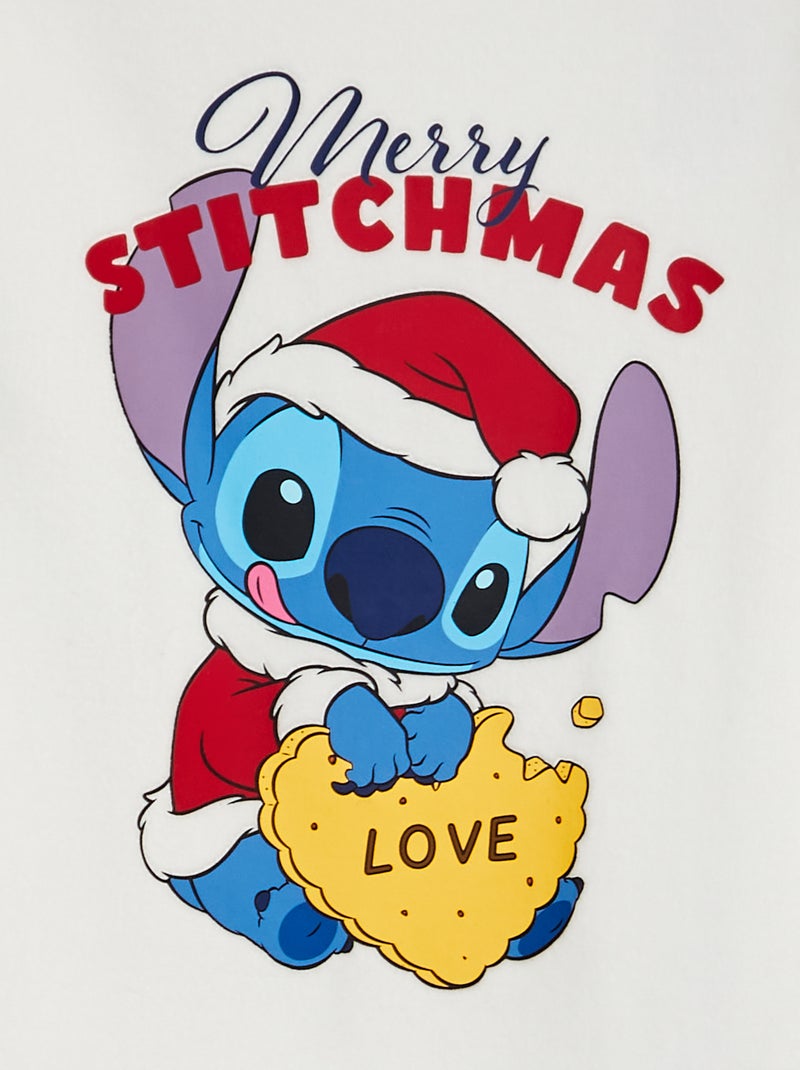 Completo pigiama 2 pezzi 'Stitch' 'Disney' BIANCO - Kiabi