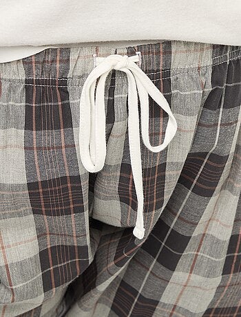 Completo pigiama 2 pezzi t-shirt + pantaloni a quadri - 2 pezzi