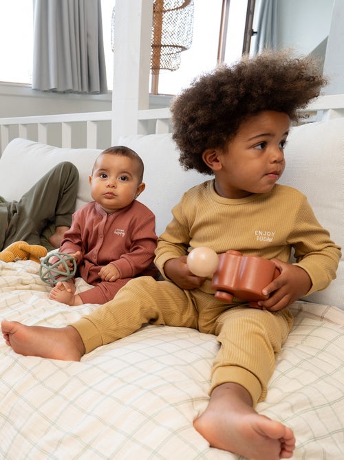 Completo pigiama a coste taglia unica - 2 pezzi - Kiabi