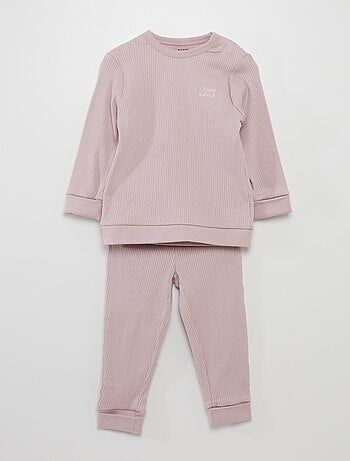 Completo pigiama a coste taglia unica - 2 pezzi