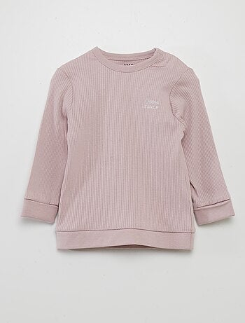 Completo pigiama a coste taglia unica - 2 pezzi