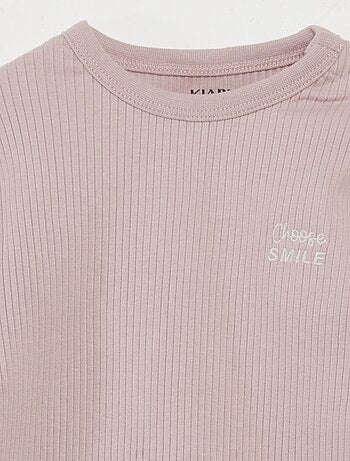 Completo pigiama a coste taglia unica - 2 pezzi