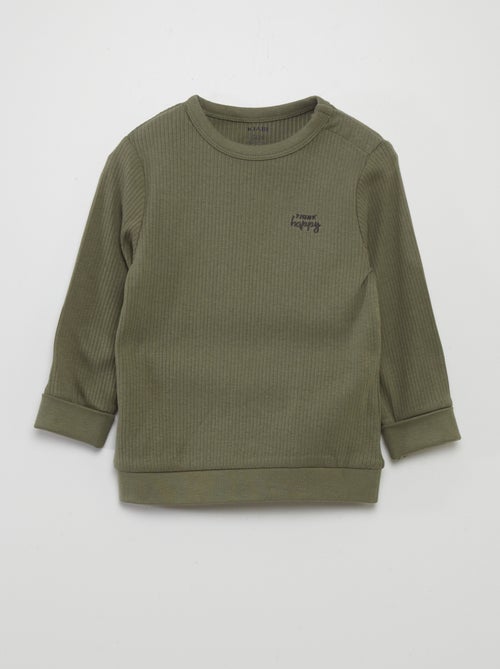 Completo pigiama a coste taglia unica - 2 pezzi - Kiabi