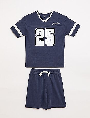 Completo pigiama a maniche corte in cotone