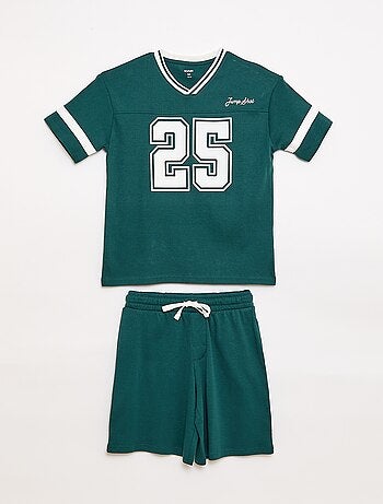 Completo pigiama a maniche corte in cotone