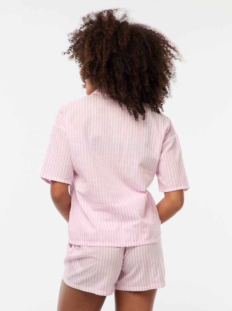 Pigiama Bambina, Estivo. Cotone Leggero, Jersey, Corto, Rosa, Fuxia - Foto 11