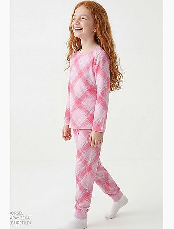 Completo pigiama bambina con coniglio tenero penti