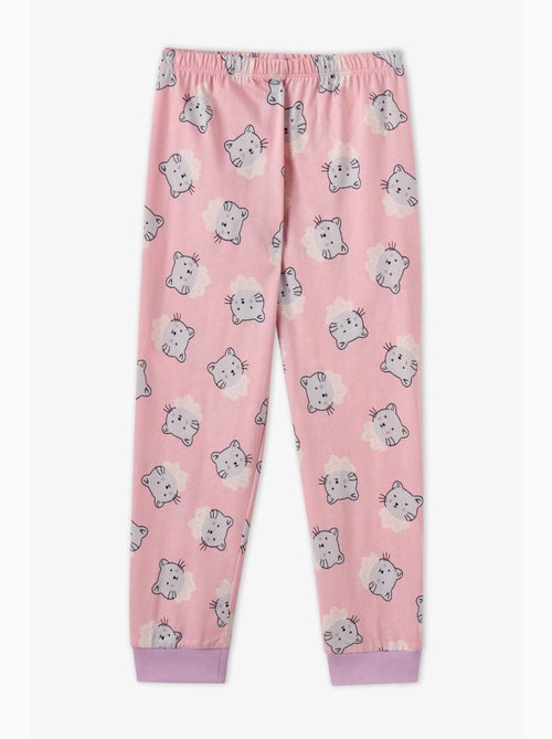 Completo pigiama bambina dainty kitty in cotone a maniche lunghe penti - Kiabi