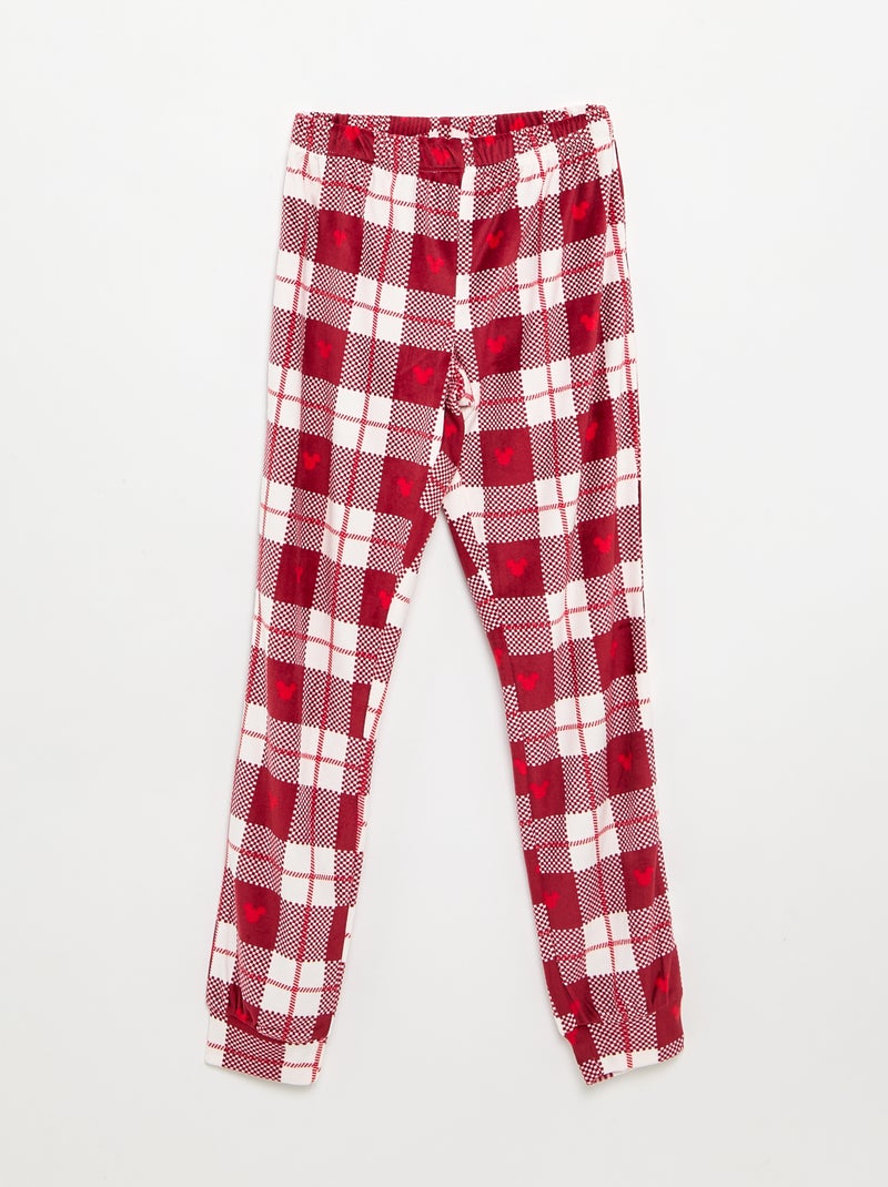 Completo pigiama bambina 'Disney' 'Natale' in velluto Rosso - Kiabi