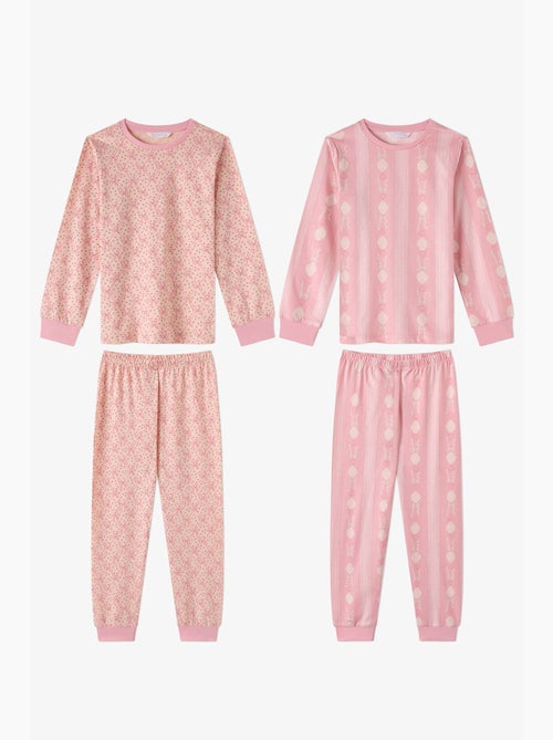 Completo pigiama bambina whisper bows in cotone a maniche lunghe penti - Kiabi