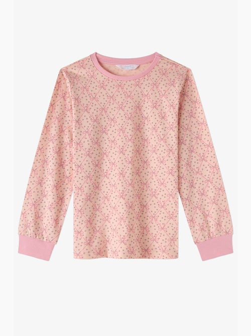 Completo pigiama bambina whisper bows in cotone a maniche lunghe penti - Kiabi
