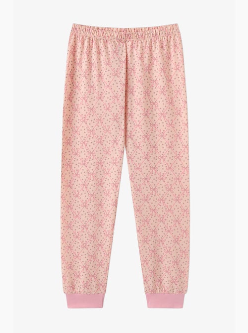 Completo pigiama bambina whisper bows in cotone a maniche lunghe penti - Kiabi