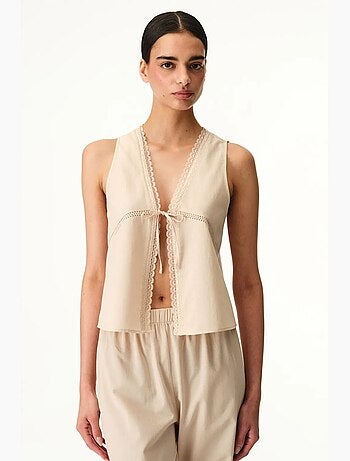 Completo pigiama belle lace con pantaloni penti