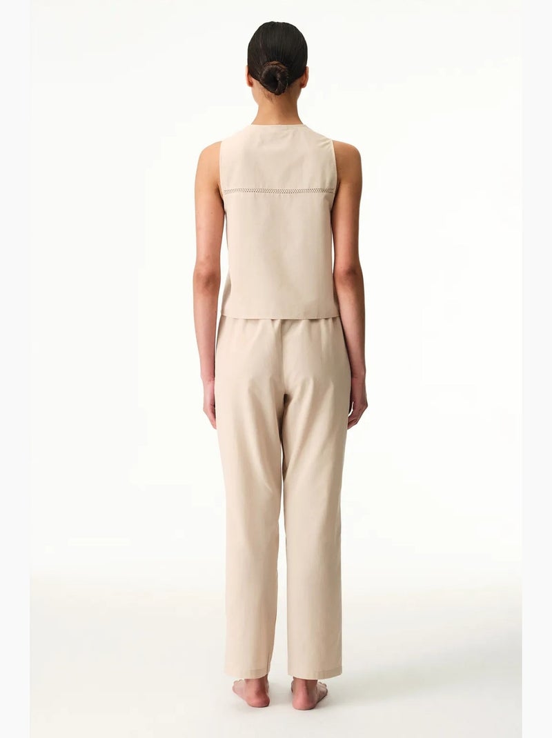 Completo pigiama belle lace con pantaloni penti Beige argilla - Kiabi