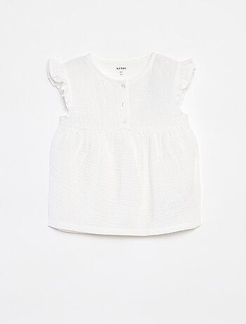 Completo pigiama blusa + shorts in ciniglia - 2 pezzi