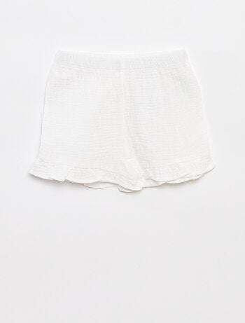 Completo pigiama blusa + shorts in ciniglia - 2 pezzi