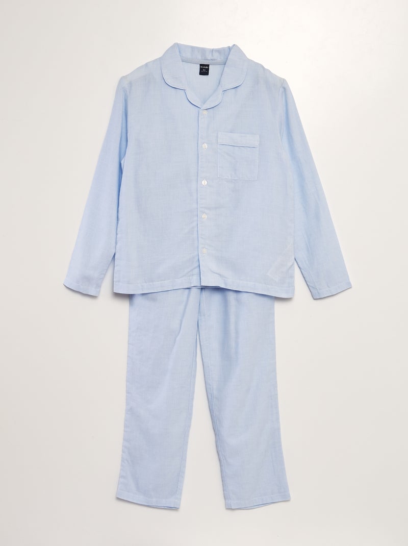 Completo pigiama camicia + pantaloni - 2 pezzi BLU - Kiabi