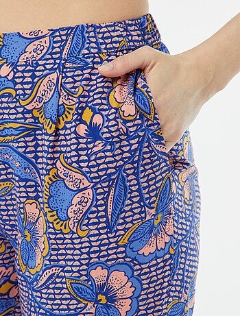 Completo pigiama camicia + pantaloni stampati