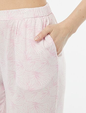 Completo pigiama camicia + pantaloni stampati
