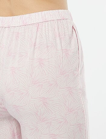 Completo pigiama camicia + pantaloni stampati