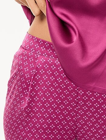 Completo pigiama canotta + pantaloni satinati - 2 pezzi