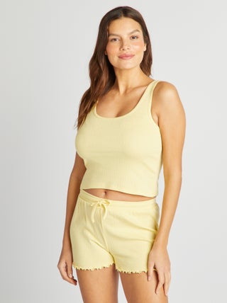 Completo pigiama canotta + shorts 2 pezzi