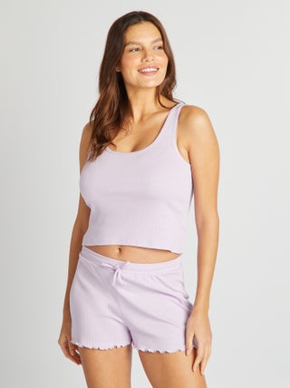 Completo pigiama canotta + shorts 2 pezzi