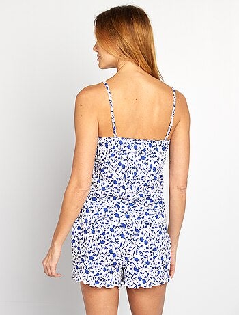 Completo pigiama canotta + shorts in cotone - 2 pezzi
