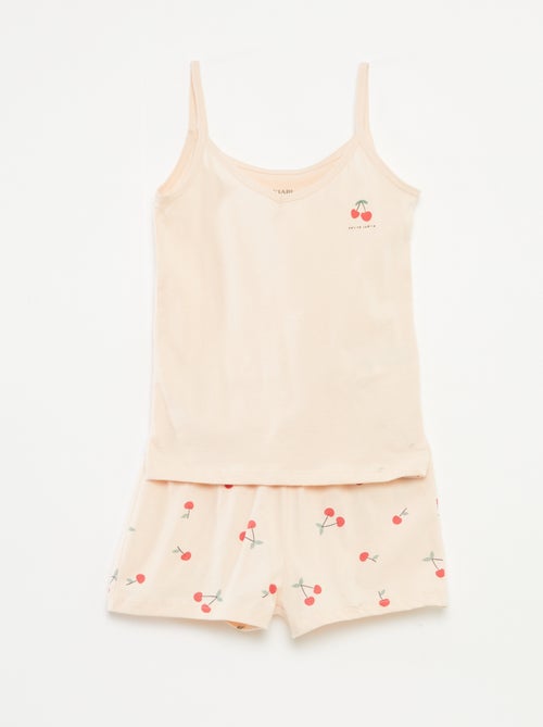 Completo pigiama canotta + shorts in stampato - 2 pezzi - Kiabi